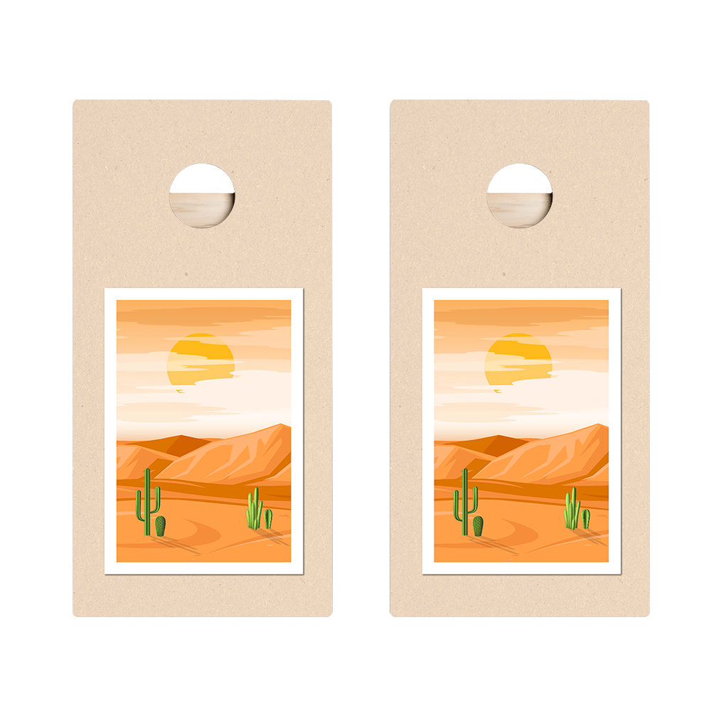 Desert Landscape Star Cornhole Boards