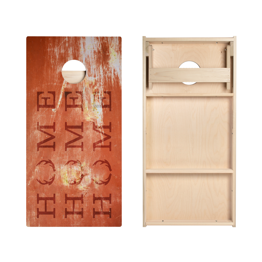 Home Antlers Rusty Sign Star Cornhole Boards