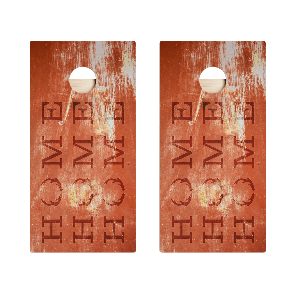 Home Antlers Rusty Sign Star Cornhole Boards
