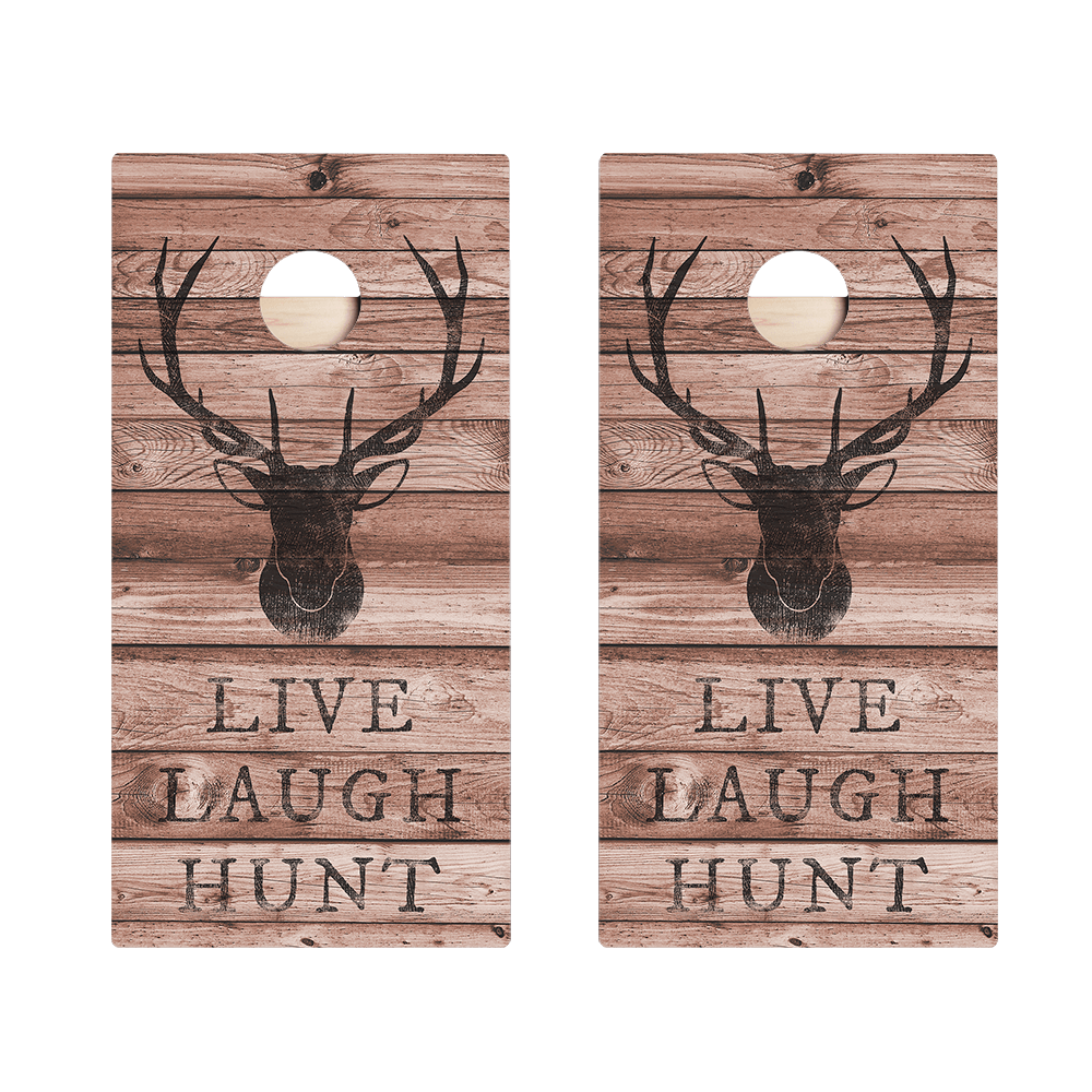 Live Laugh Hunt Star Cornhole Boards