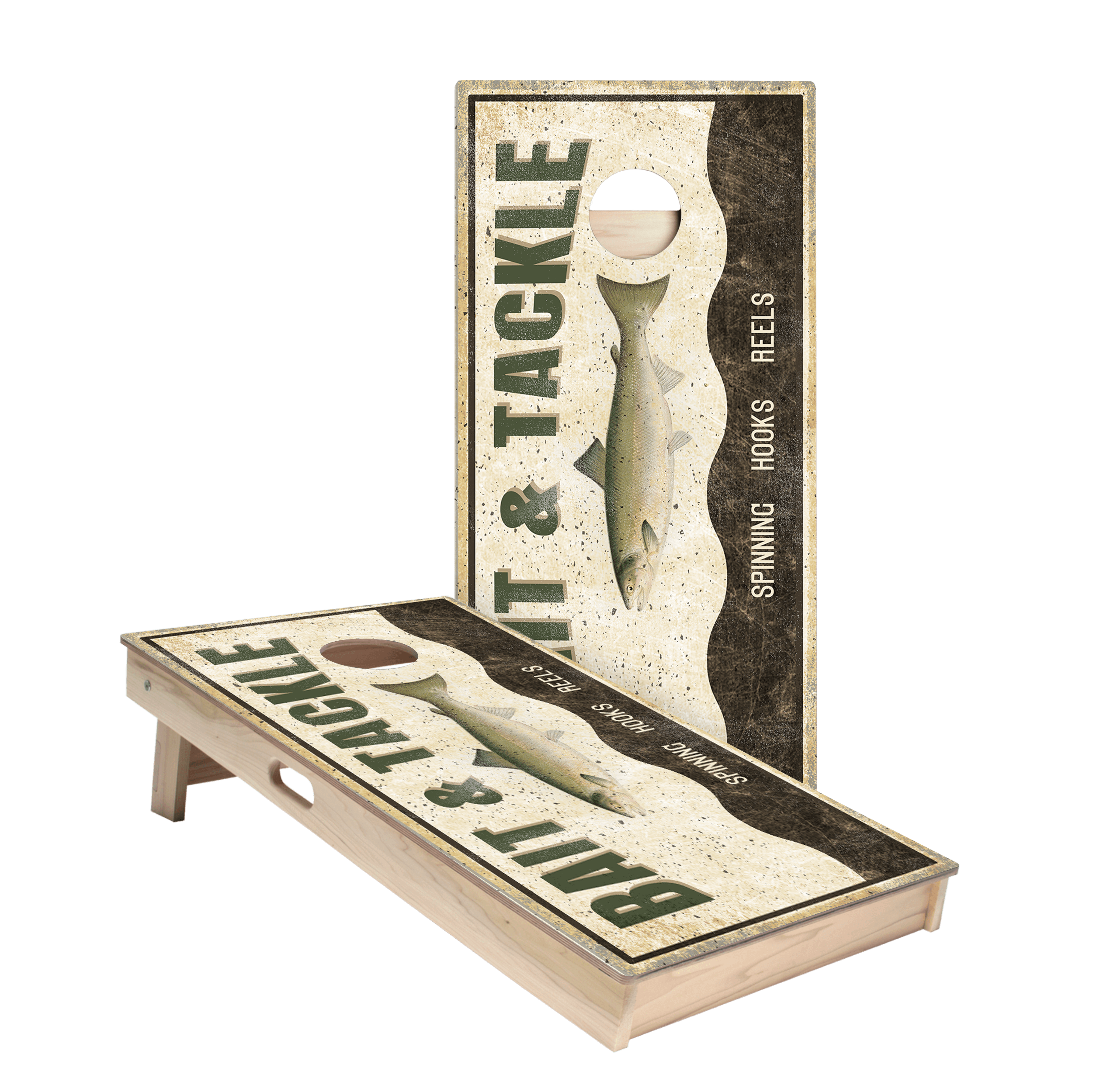 Bait And Tackle Star Cornhole Boards