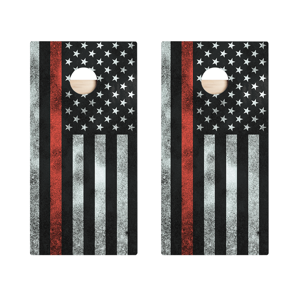 Thin Red Line Star Cornhole Boards