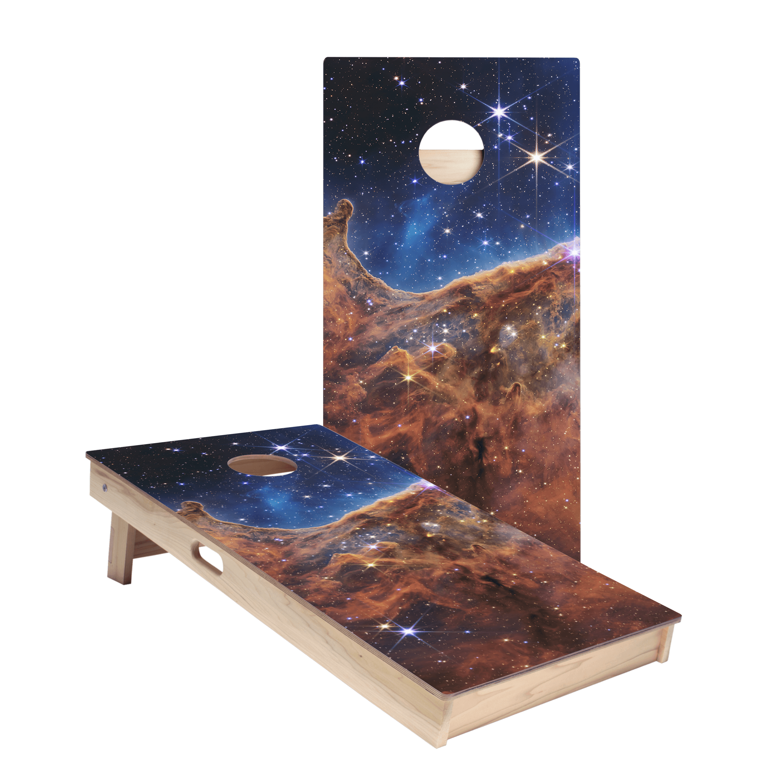 Cosmic Cliffs Star Cornhole Boards
