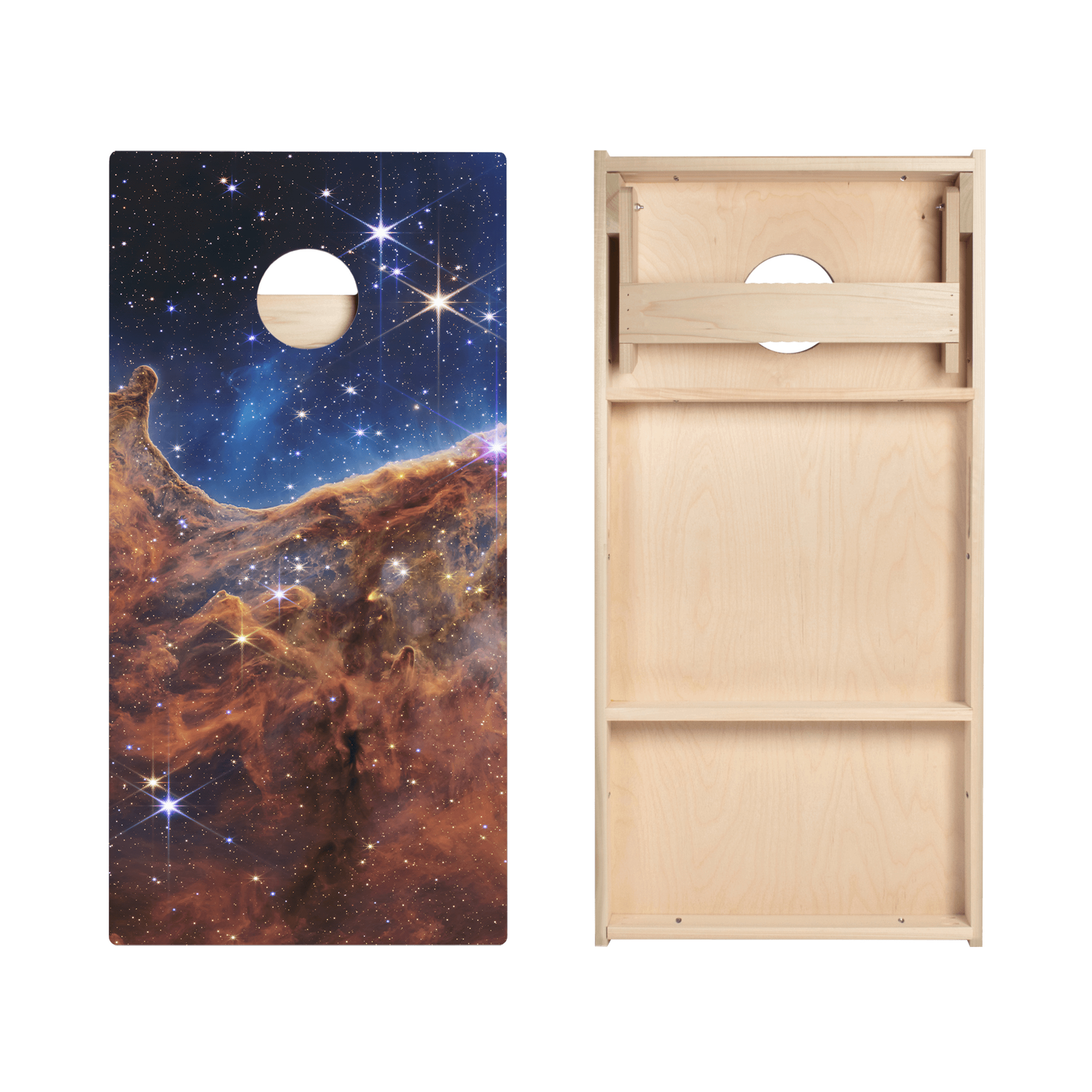Cosmic Cliffs Star Cornhole Boards