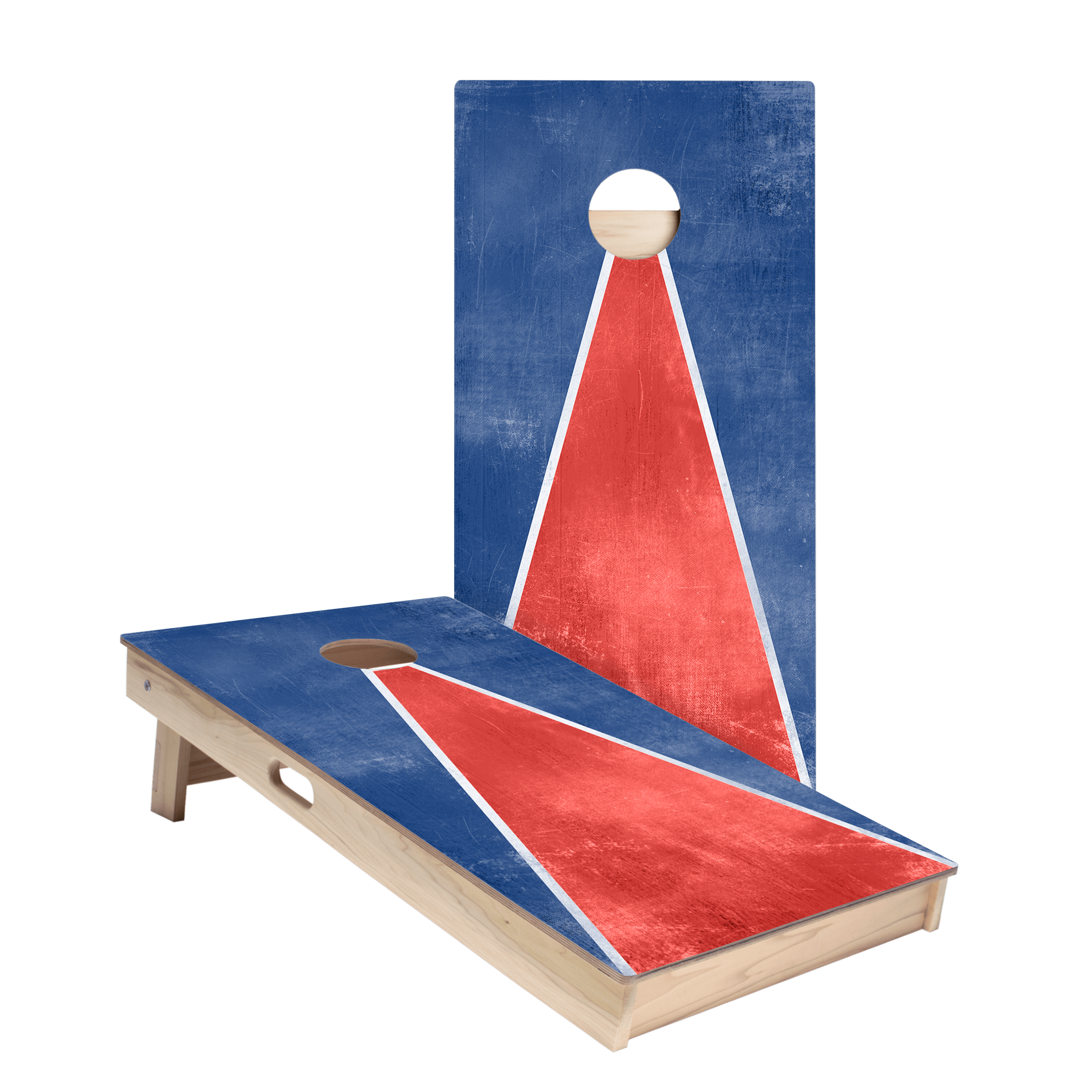 Classic Triangle - Red, White, Blue Star Cornhole Boards