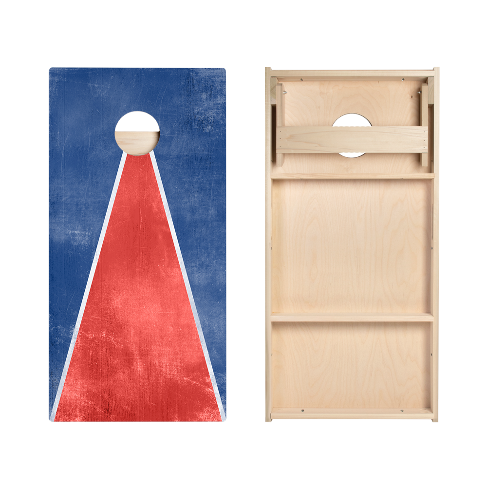 Classic Triangle - Red, White, Blue Star Cornhole Boards