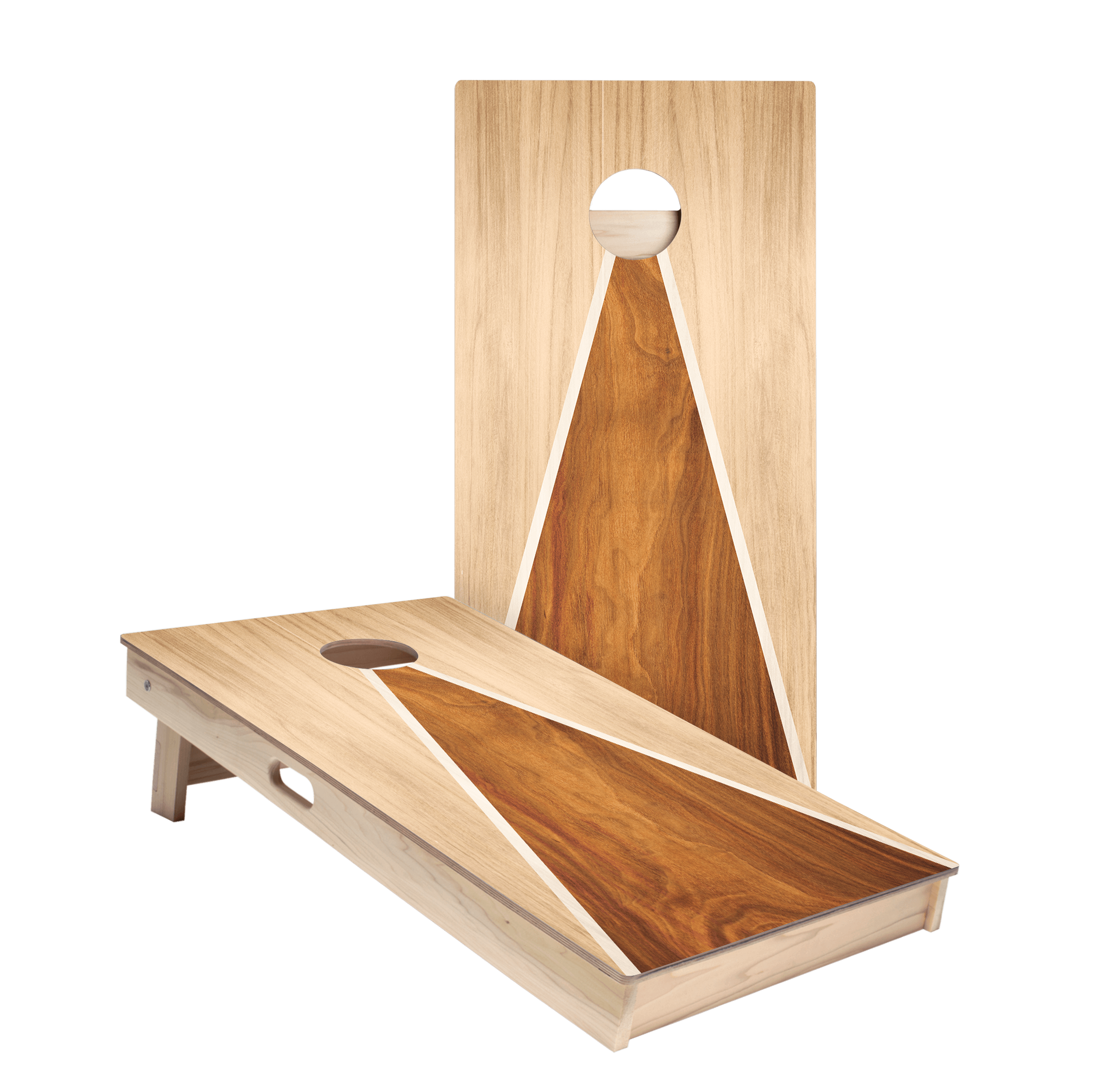Classic Triangle - Mixed Wood Star Cornhole Boards