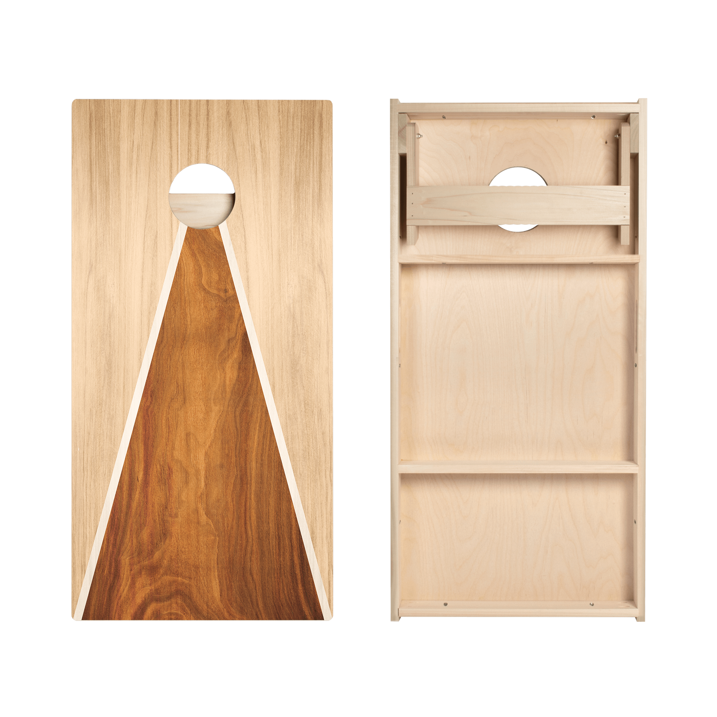 Classic Triangle - Mixed Wood Star Cornhole Boards