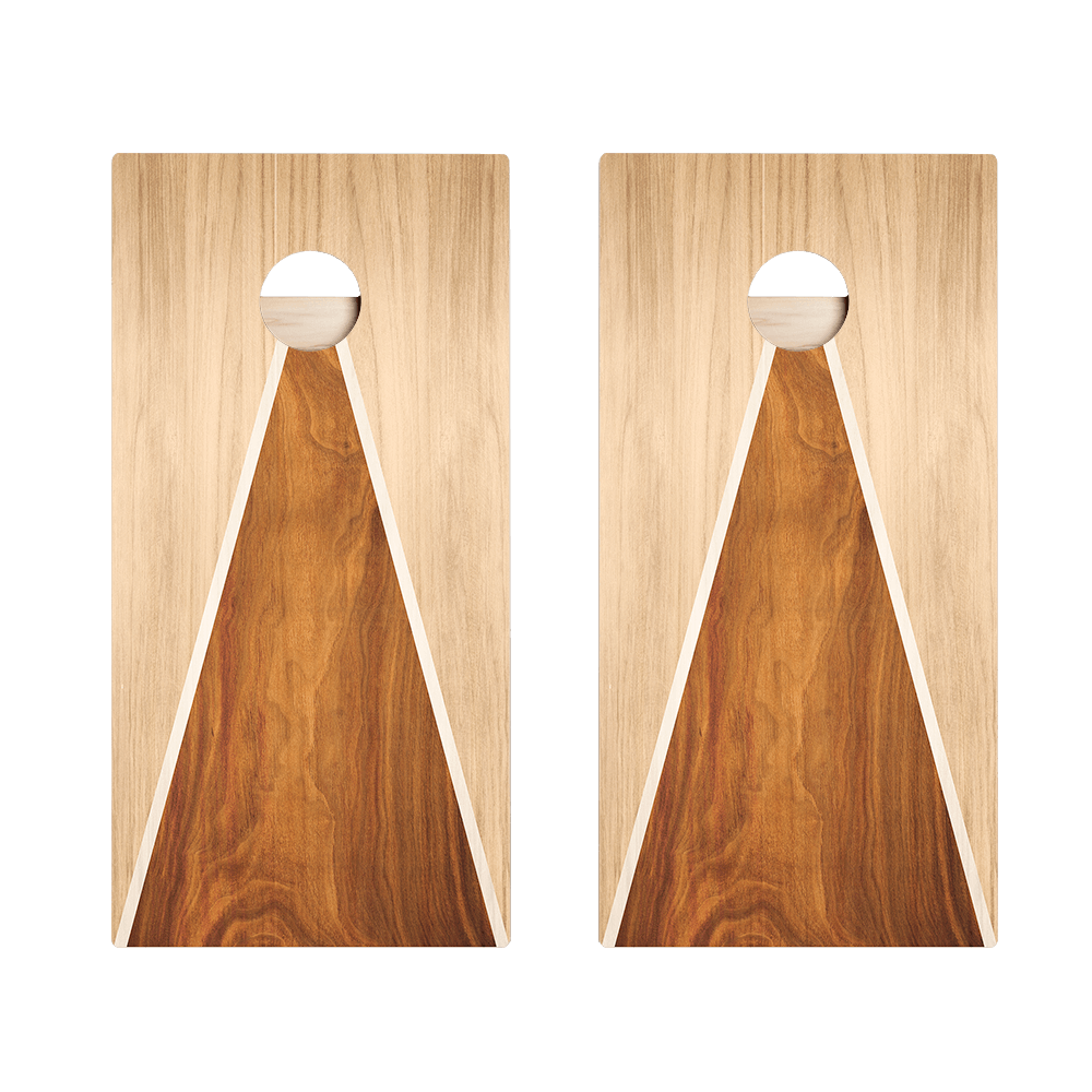 Classic Triangle - Mixed Wood Star Cornhole Boards