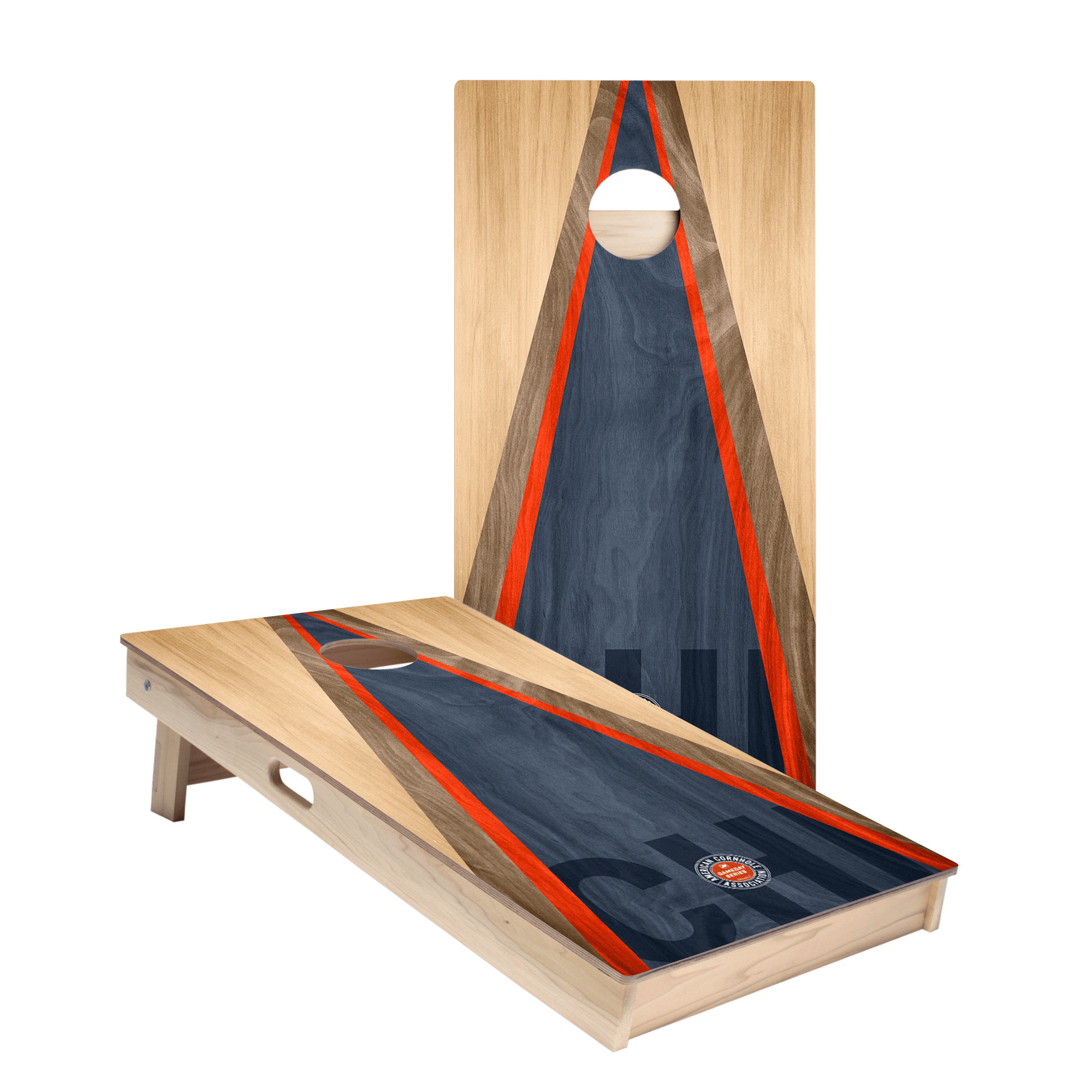 Chicago Football Gameday Classic Triangle Star Cornhole Boards