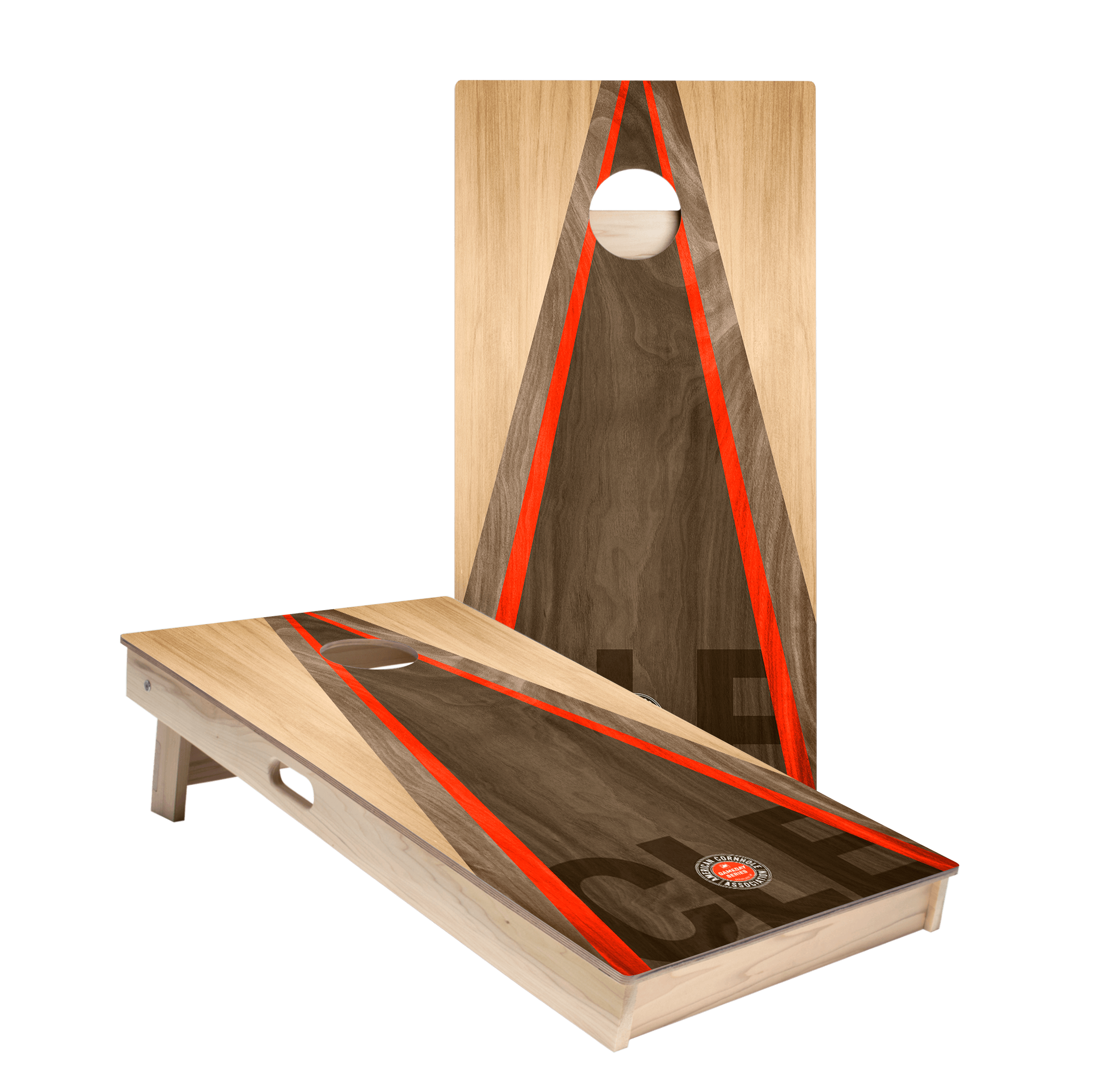 Cleveland Football Gameday Classic Triangle Star Cornhole Boards