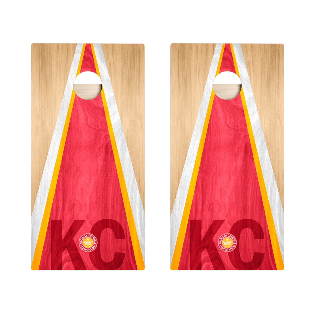 Kansas City Football Gameday Classic Triangle Star Cornhole Boards