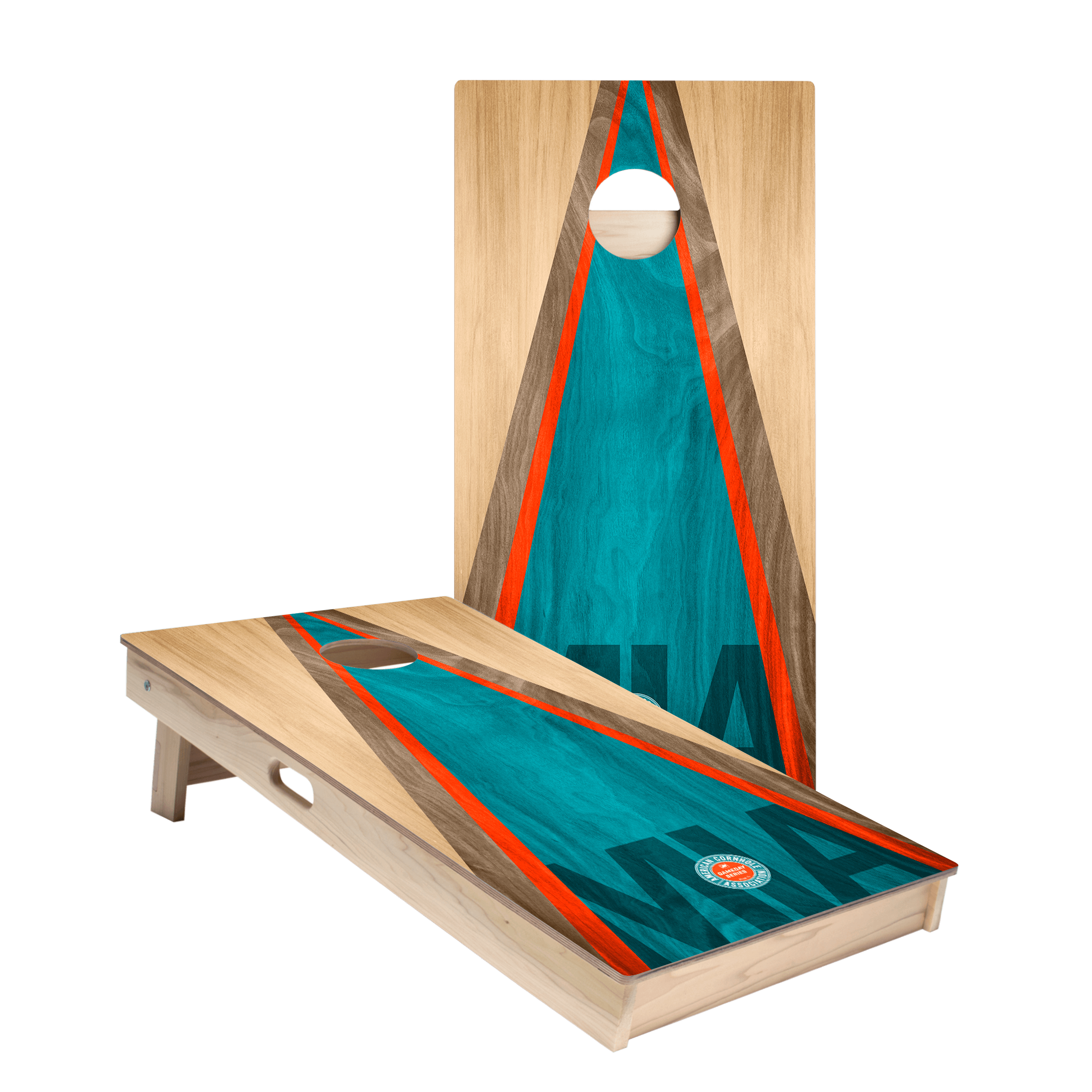 Miami Football Gameday Classic Triangle Star Cornhole Boards