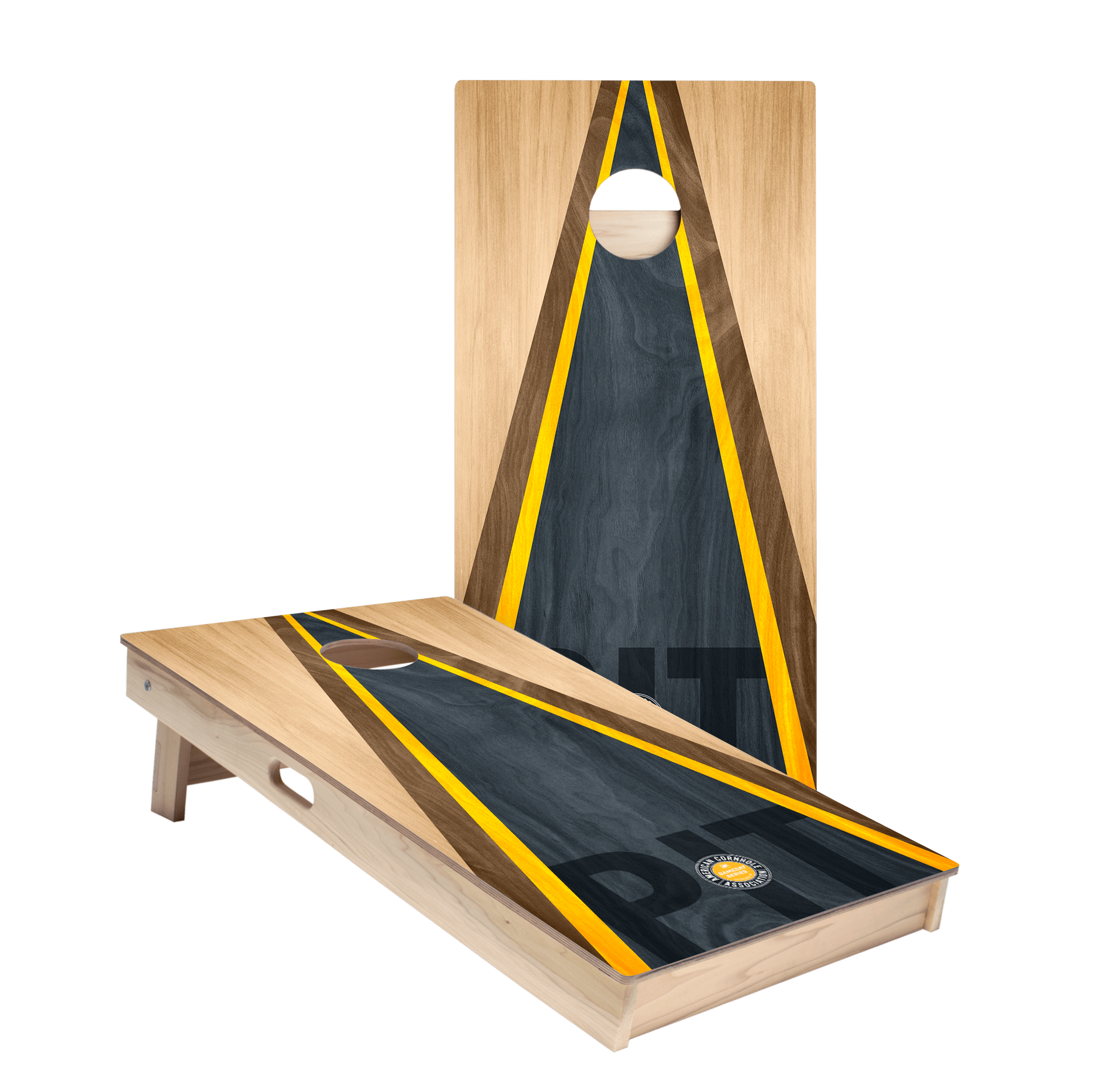 Pittsburgh Football Gameday Classic Triangle Star Cornhole Boards