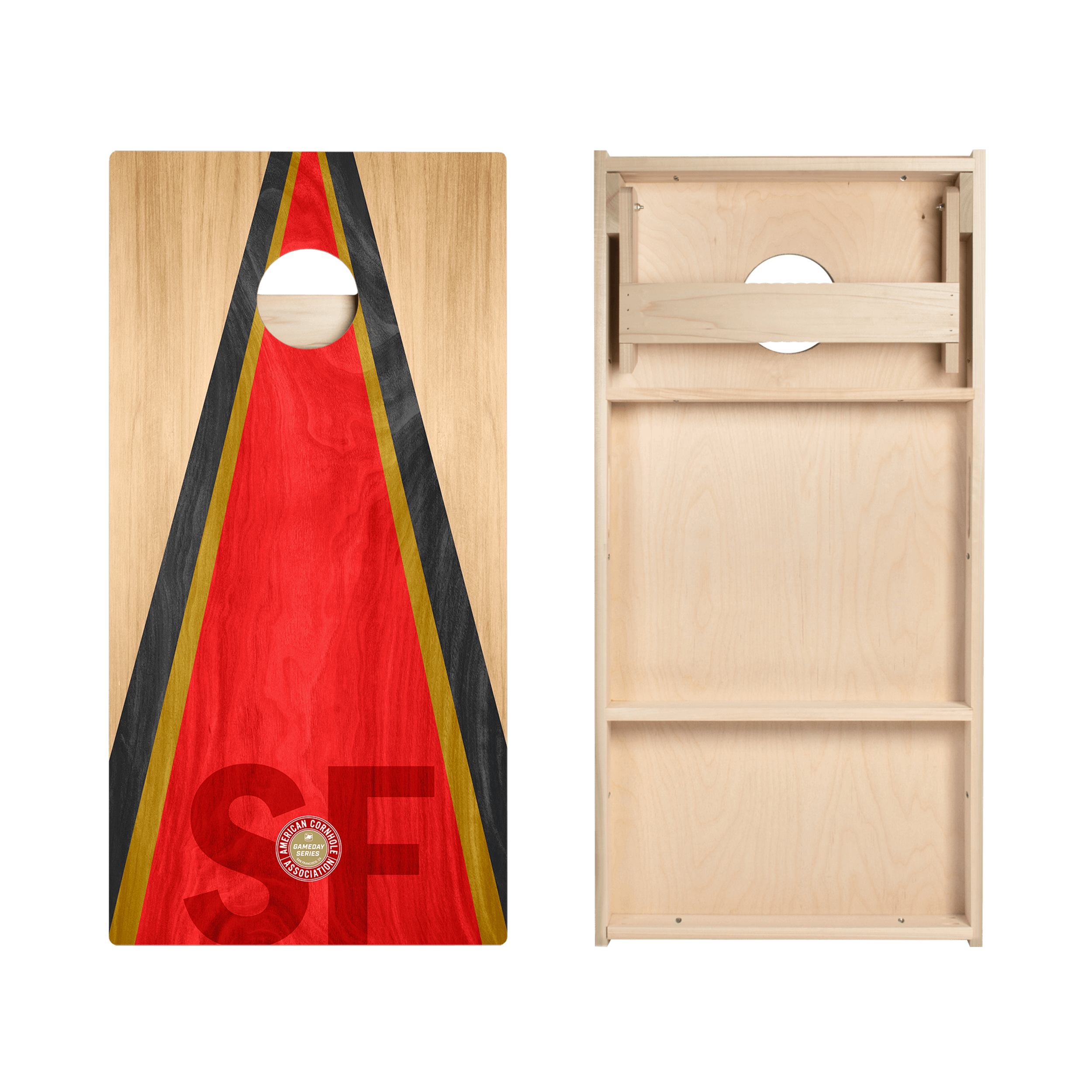 San Francisco Football Gameday Classic Triangle Star Cornhole Boards