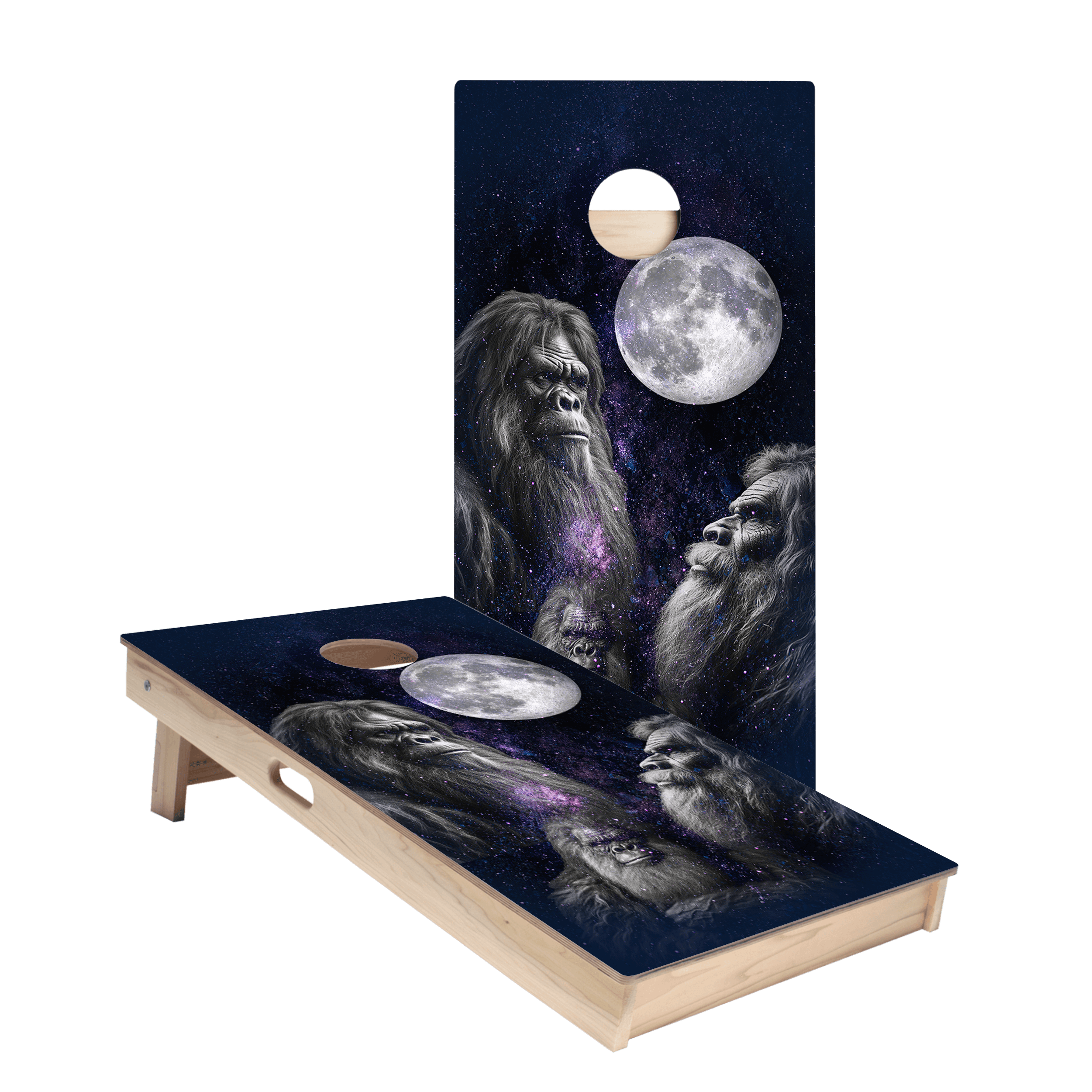 Howl at the Moon Sasquatch Star Cornhole Boards