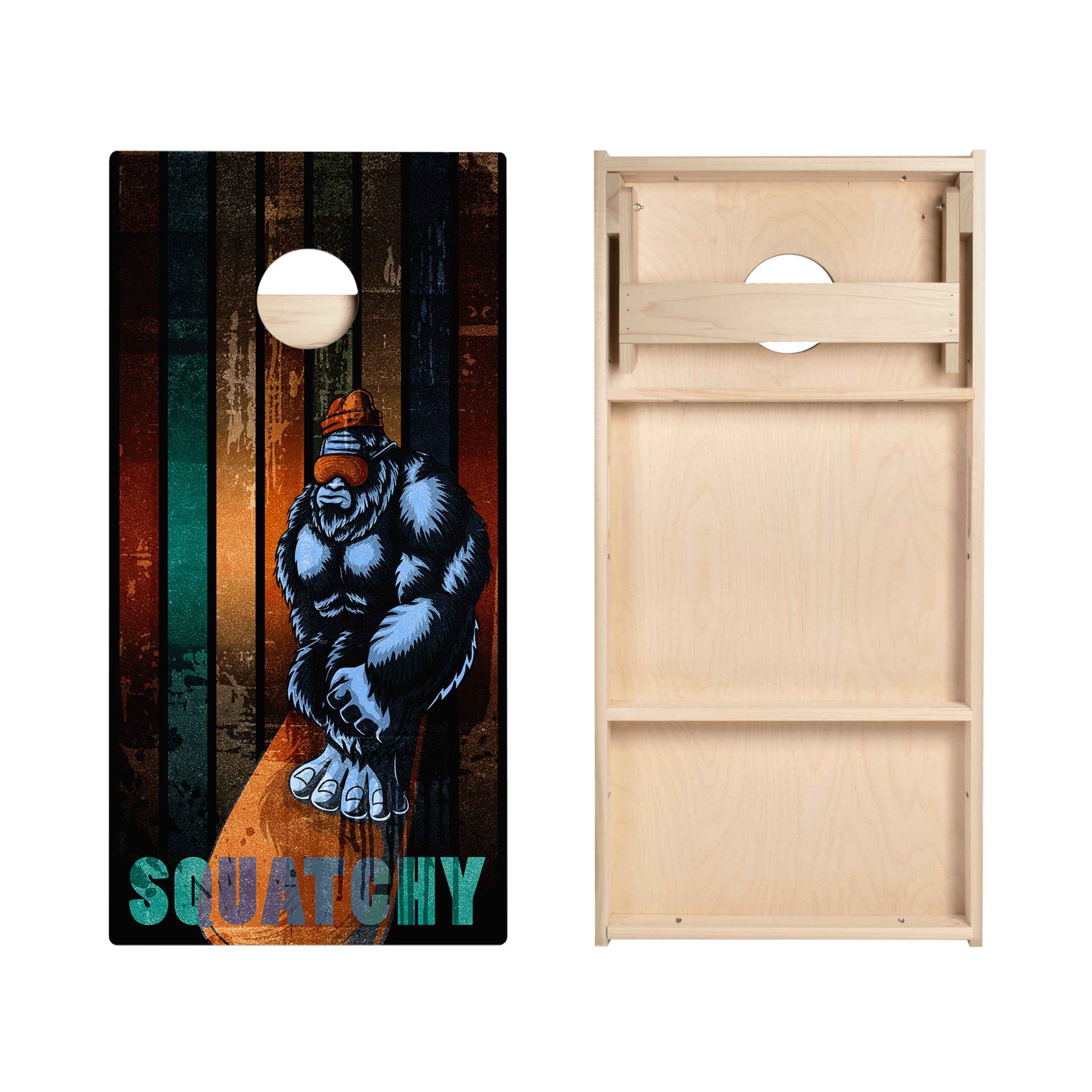 Snowboard Sasquatch Star Cornhole Boards