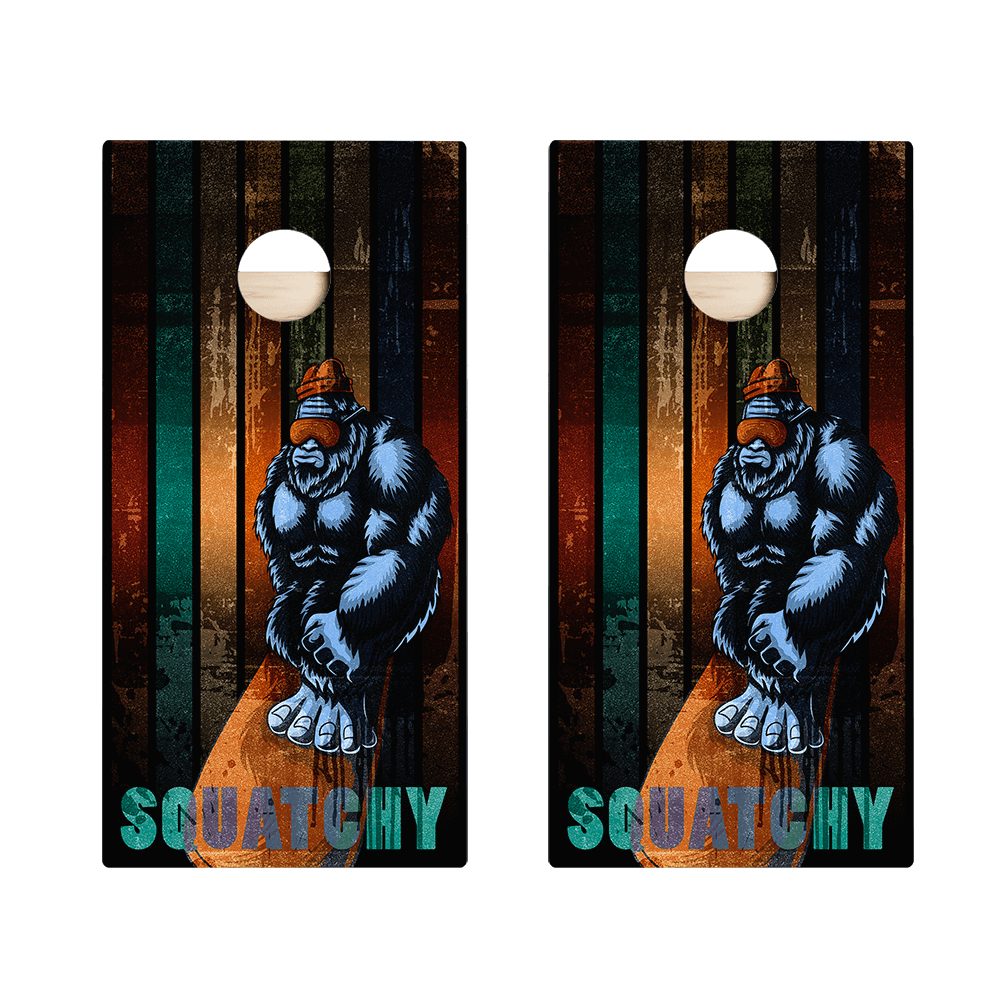 Snowboard Sasquatch Star Cornhole Boards