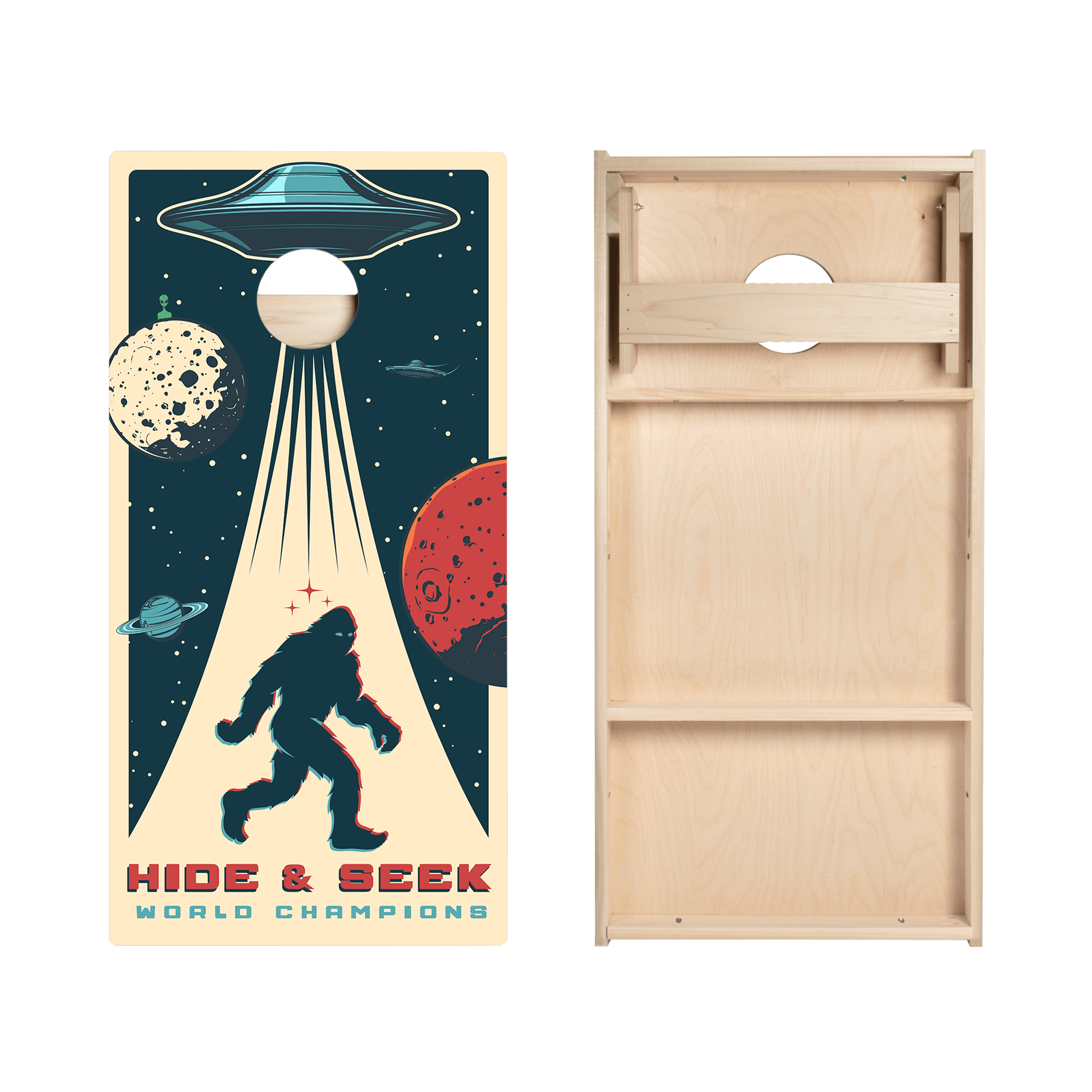 Hide & Seek Sasquatch Star Cornhole Boards