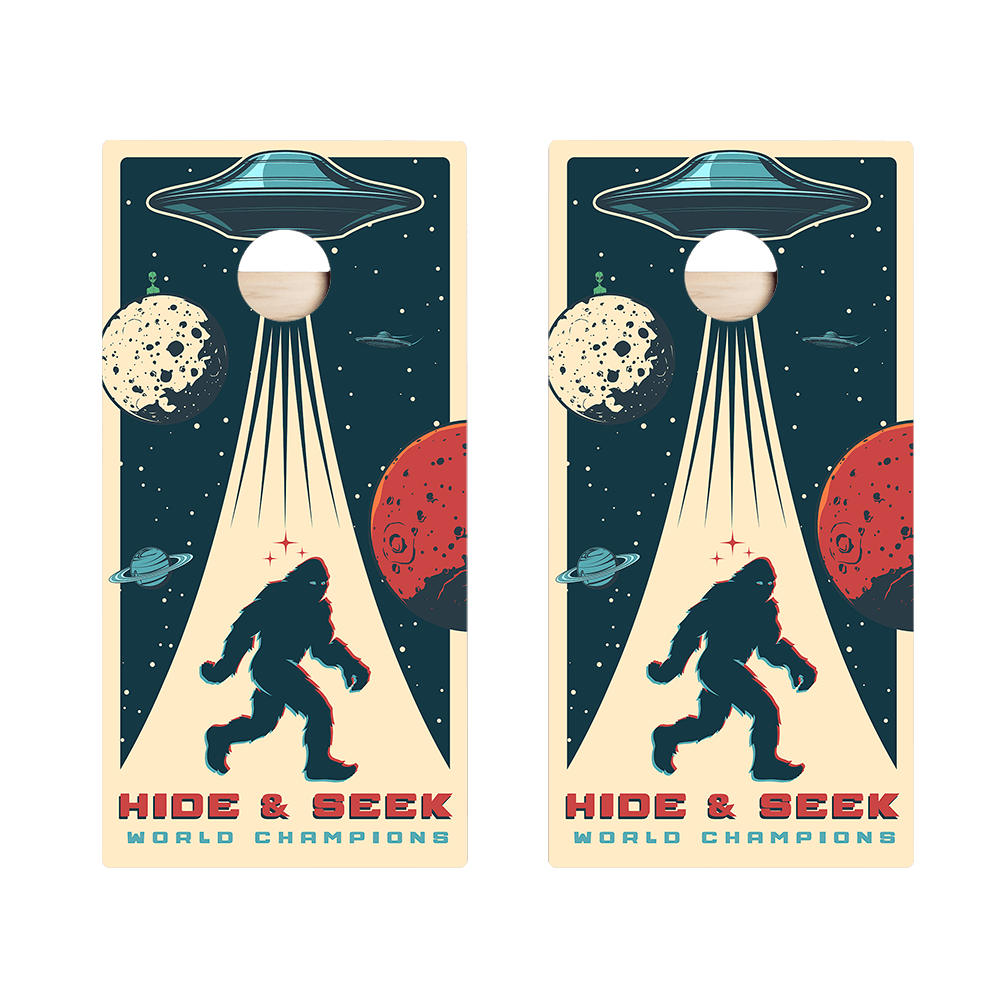 Hide & Seek Sasquatch Star Cornhole Boards