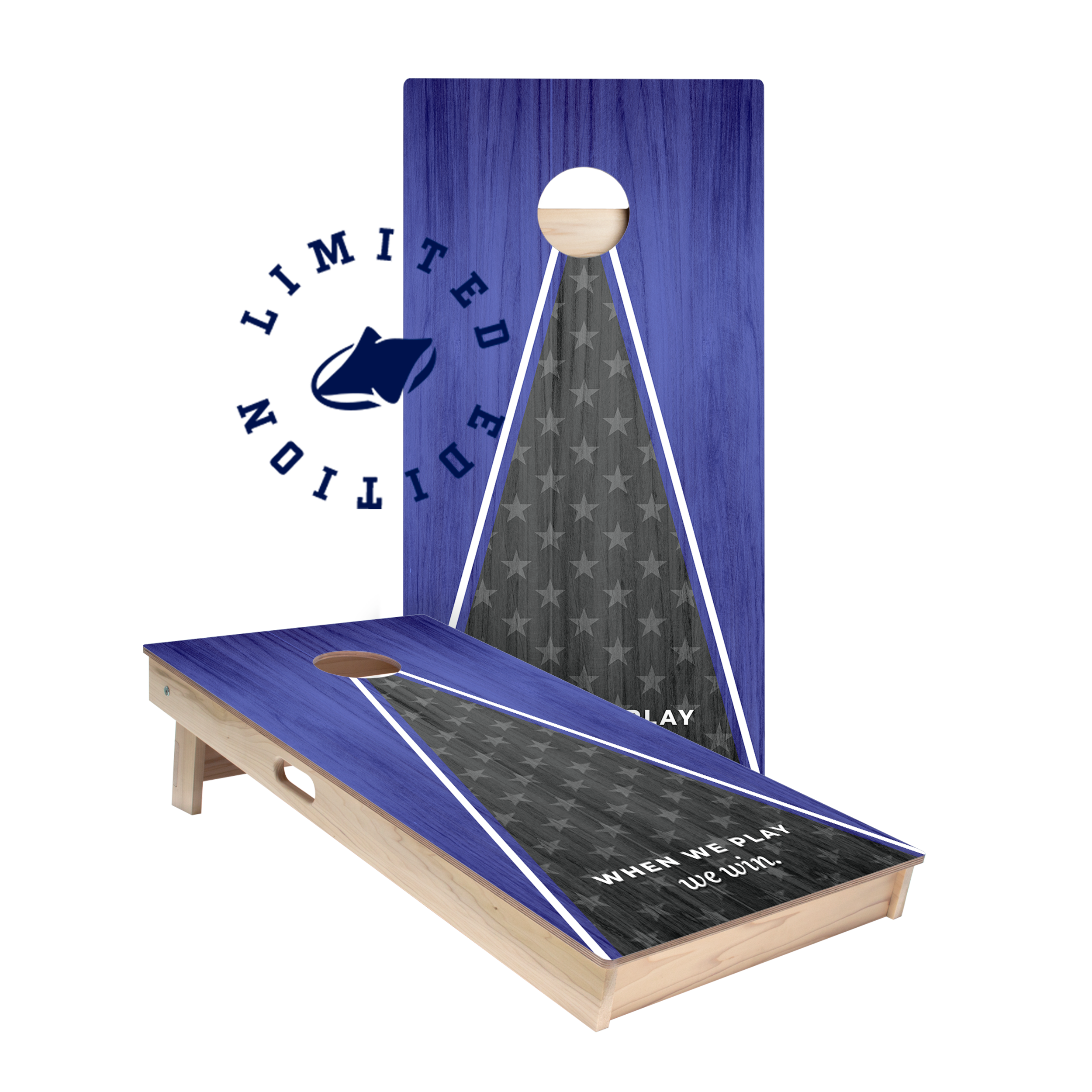 Play to Win Patriotic Limited Edition Star Cornhole Boards | 11.24 Drop