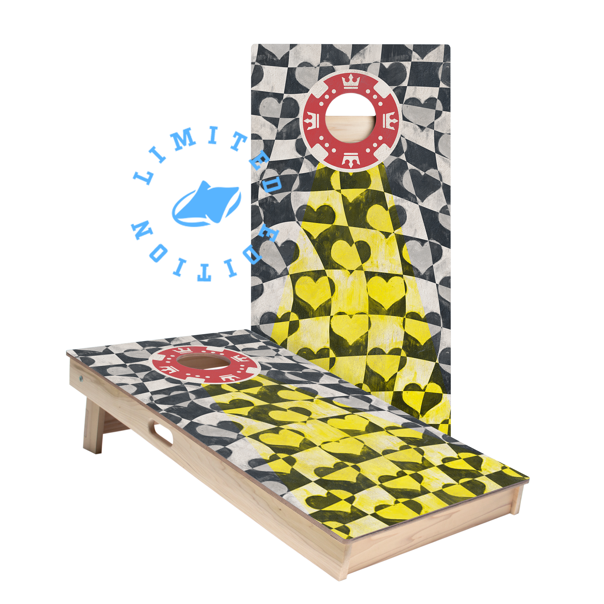 Poker Hearts Limited Edition Star Cornhole Boards | 02.25 Drop