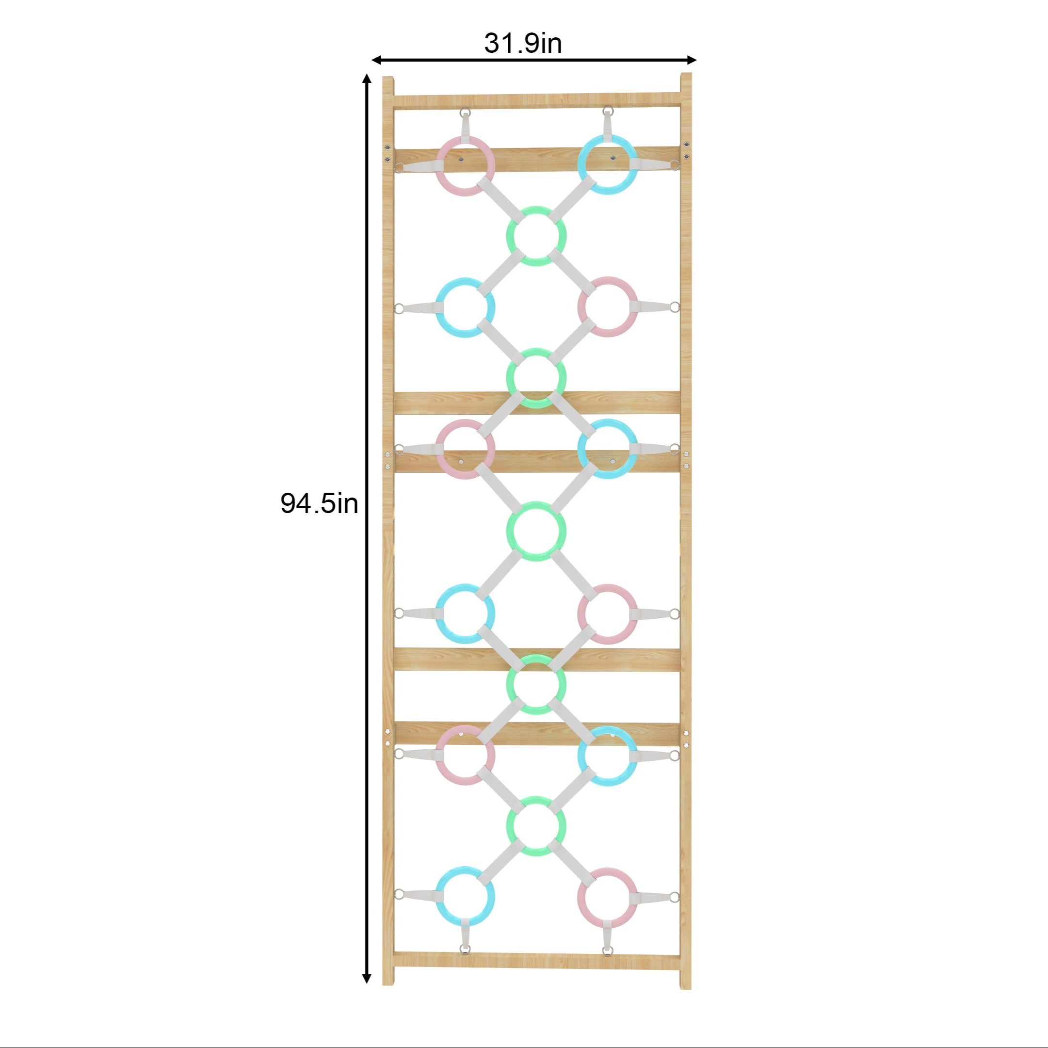 Add-On Ring Wall Panel for 95" Modular Walnut