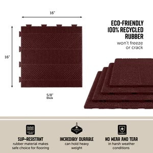 PLAYSAFER Aztec Interlocking Rubber Paver Tile