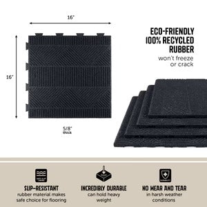 PLAYSAFER Aztec Interlocking Rubber Paver Tile