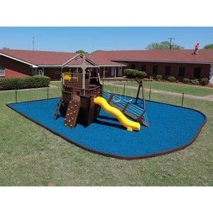 PLAYSAFER Rubber Mulch Blue