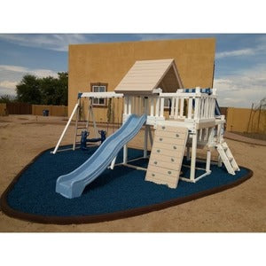 PLAYSAFER Rubber Mulch Blue