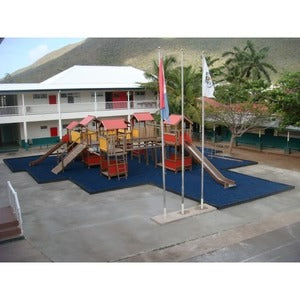 PLAYSAFER Rubber Mulch Blue