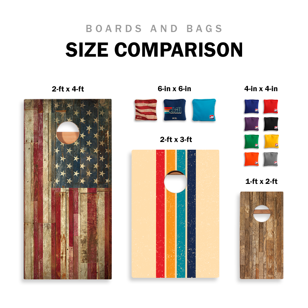 Dark Stained Wood Star Cornhole Boards