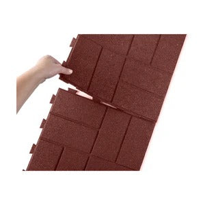 PLAYSAFER Brick Interlocking Rubber Paver Tile