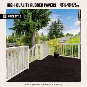 PLAYSAFER Brick Interlocking Rubber Paver Tile
