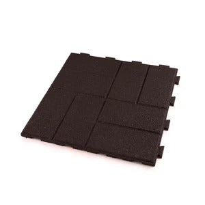 PLAYSAFER Brick Interlocking Rubber Paver Tile