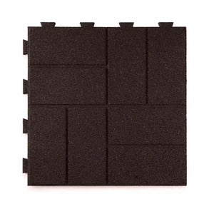 PLAYSAFER Brick Interlocking Rubber Paver Tile