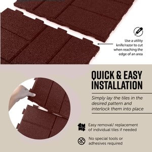 PLAYSAFER Brick Interlocking Rubber Paver Tile