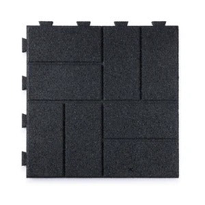 PLAYSAFER Brick Interlocking Rubber Paver Tile