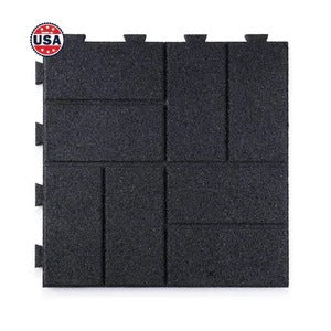 PLAYSAFER Brick Interlocking Rubber Paver Tile
