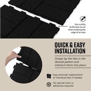 PLAYSAFER Brick Interlocking Rubber Paver Tile