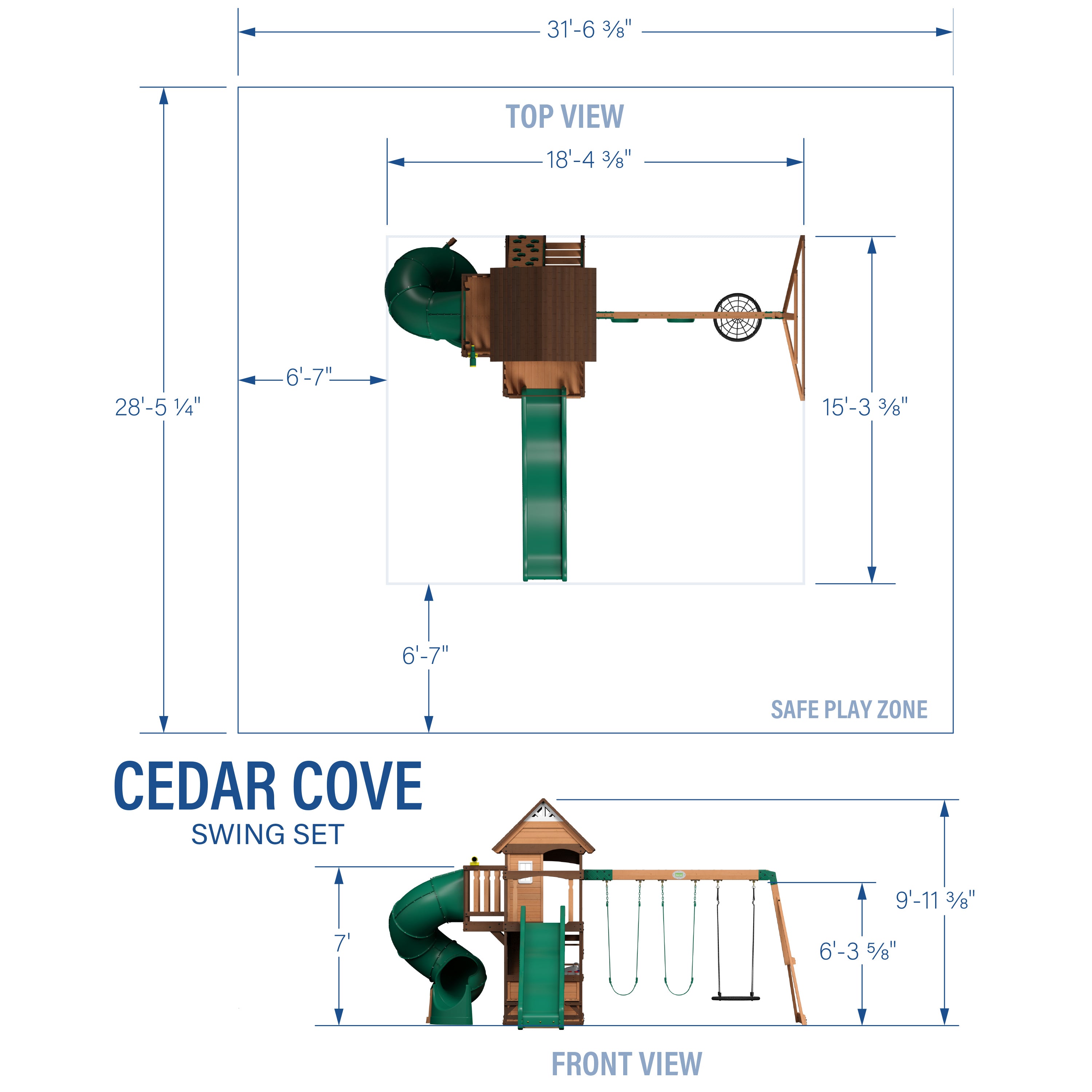 Cedar Cove Swing Set