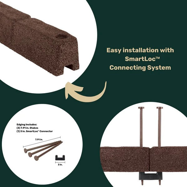 PLAYSAFER Cobblestone SmartLoc Rubber Border