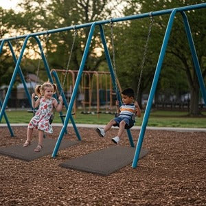 PLAYSAFER Commercial Rubber Swing Mat
