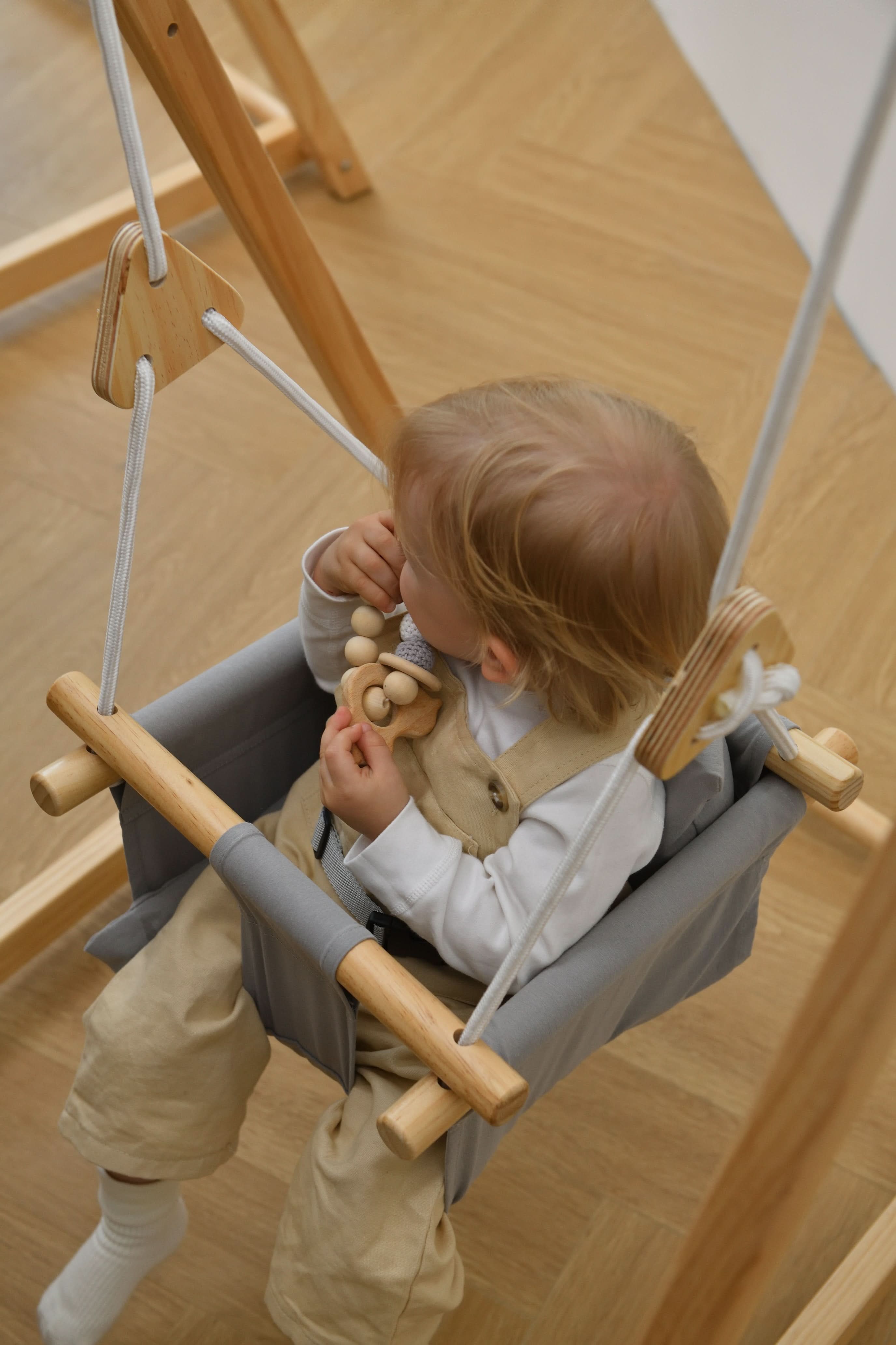 Spruce | Foldable Baby Swing - Beige