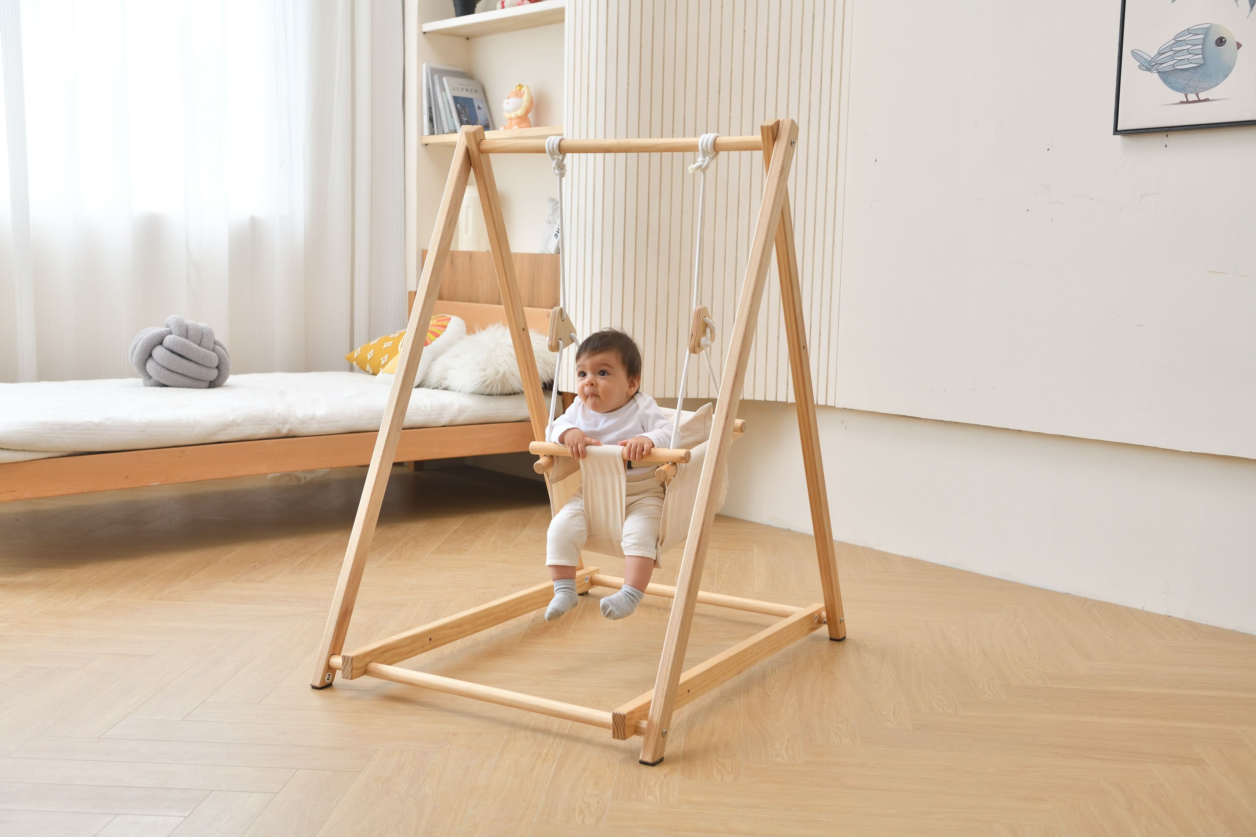 Spruce | Foldable Baby Swing - Gray