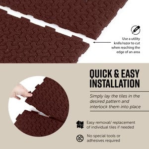 PLAYSAFER Dimensional Interlocking Rubber Paver Tile