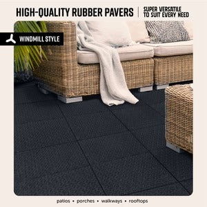PLAYSAFER Dimensional Interlocking Rubber Paver Tile