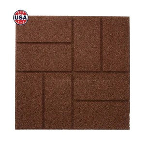 PLAYSAFER Dual Sided Rubber Paver Tile