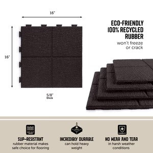 PLAYSAFER Foursquare Interlocking Rubber Paver Tile